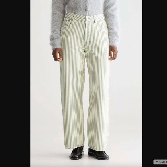 NWT BELLEROSE Paty jeans in Green Stripe S 25 - Picture 3 of 4